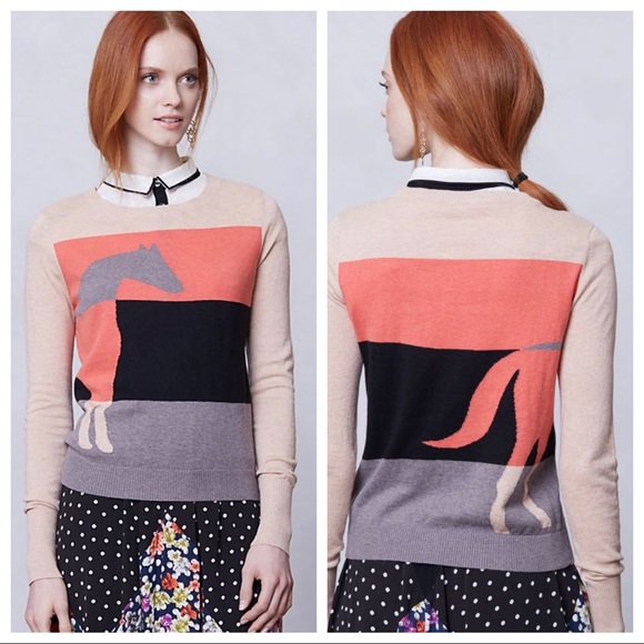 Anthropologie Sweaters - Anthropologie Shae Lusitano Pullover horse sweater
